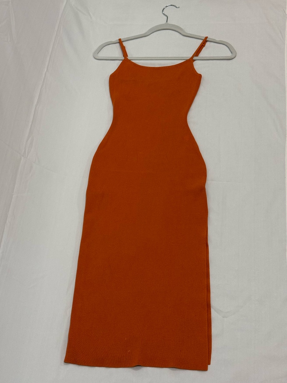 Hera Collection Orange Spaghetti-Strap Midi Dress
